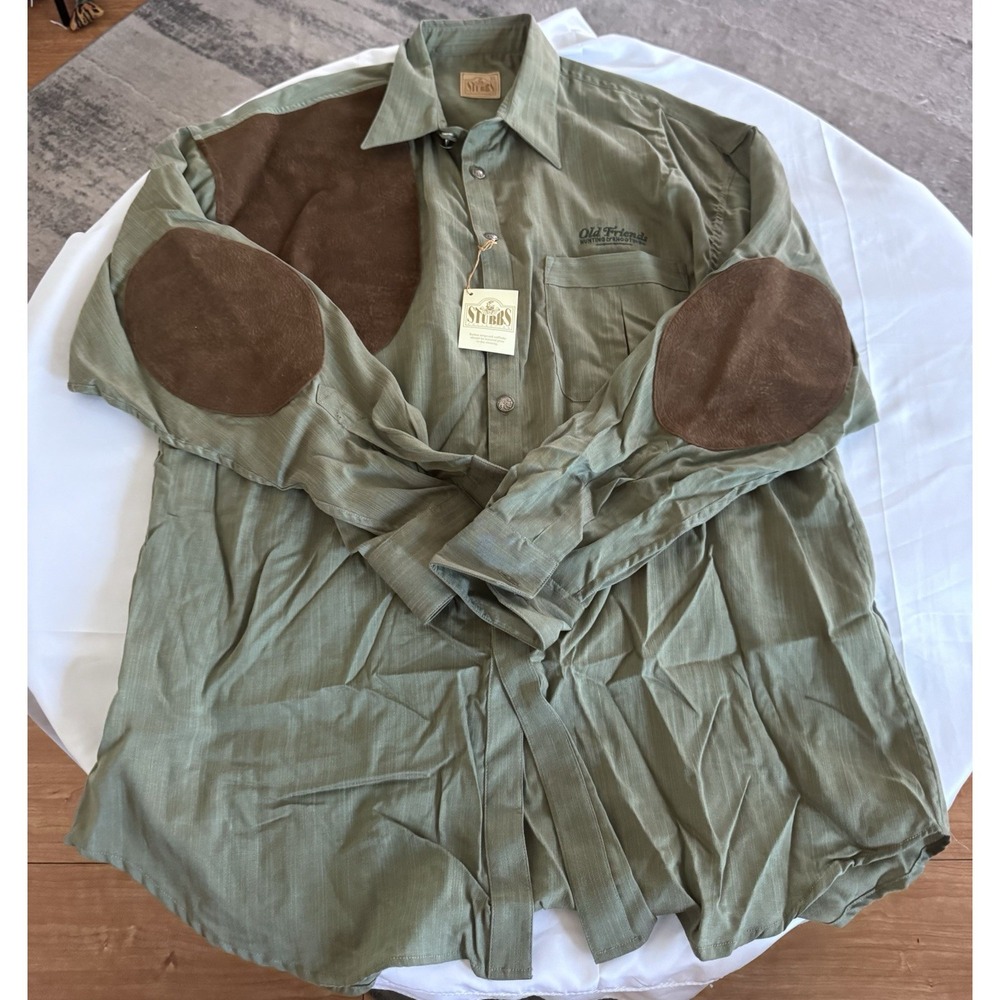 NEW  Stubbs Collection Men's Hunting Patch Tencel Shirt Sz XL